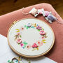 Pastel Wreath Embroidery Hoop Kit, thumbnail 5 of 7