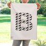 Personalised Hobby Font Tea Towel, thumbnail 1 of 3