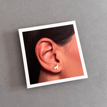 Wolf Sterling Silver Earrings, 10 of 10