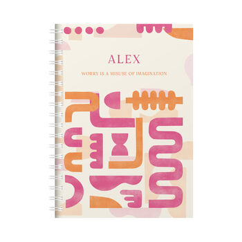 Mid Year Personalised Abstract Diary And Notebook, 7 of 12