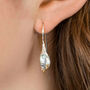 Calla Lily Drop Earrings In Sterling Silver, thumbnail 1 of 7