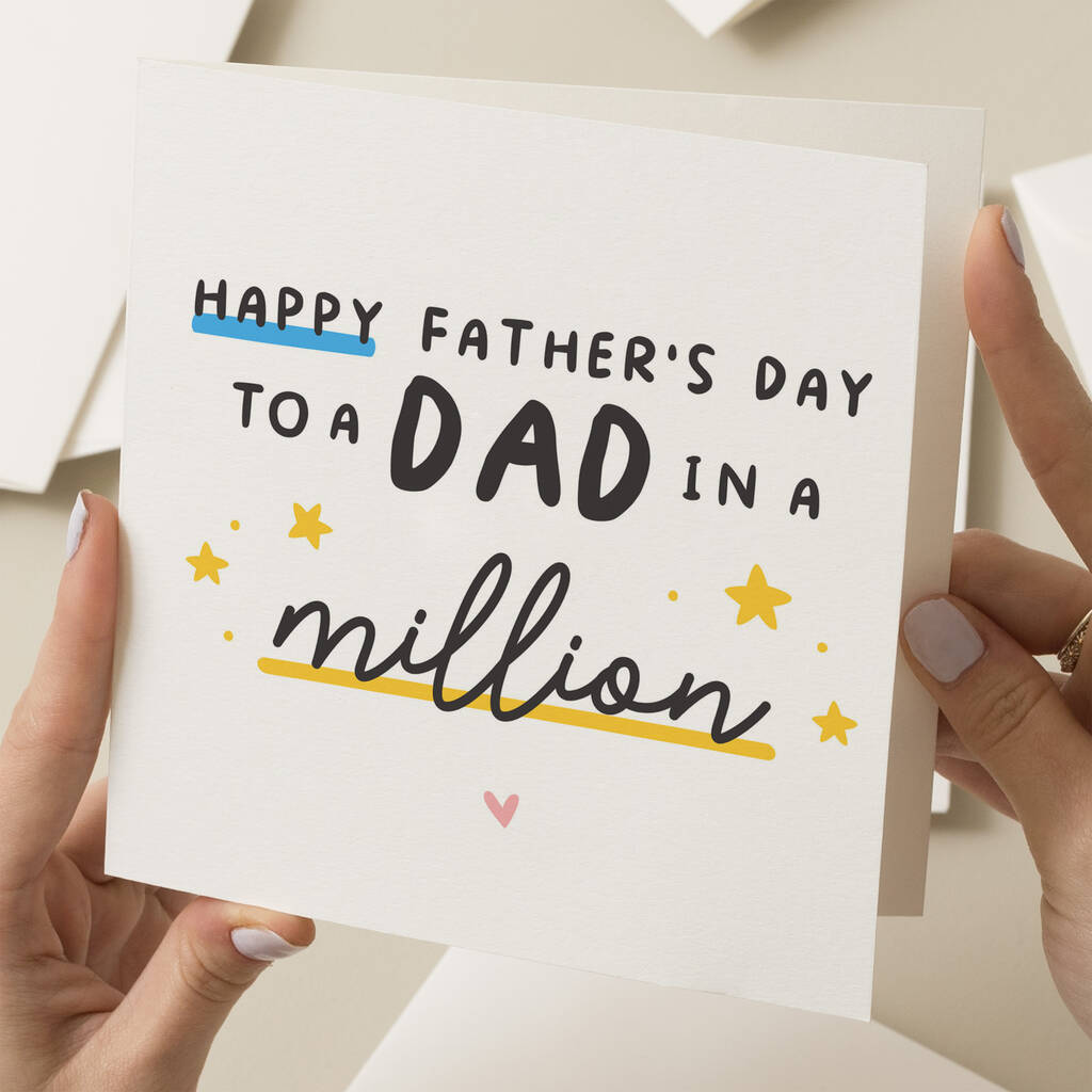 One In A Million Dad Fathers Day Card By Paper Scene