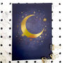 Celestial Moon And Star Foiled A5 Mini Art Print, thumbnail 5 of 7