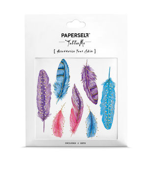 Colour Feathers Temporary Tattoo, 3 of 6