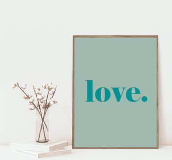 Love Bold Typographic Word Art Print, 5 of 8