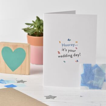 Wedding Day ‘Something Blue' Confetti Card, 2 of 3