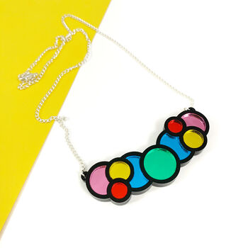 Mirrored Acrylic Circles Necklace, 6 of 7