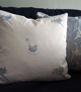 House Birds Pair Of Block Printed Cushions, 4 of 6