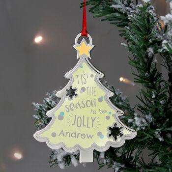 Personalised 'Tis The Season To Be Jolly Decoration, 3 of 3