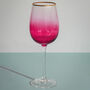 G Decor Set Of Four Monroe Ribbed Ombre Wine Glasses, thumbnail 2 of 3