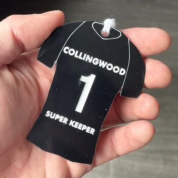 Personalised Colour Sports Shirt Christmas Decorations, 6 of 7