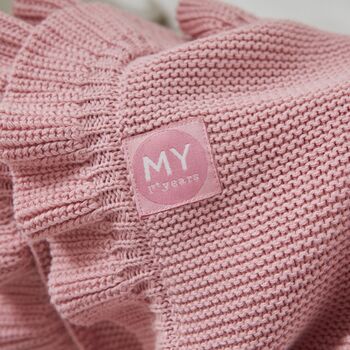 Personalised Butterfly Pink Frill Blanket, 4 of 4