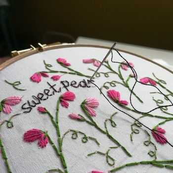 Sweet Peas Embroidery Kit, 4 of 4