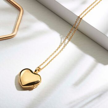Personalised 18 K Gold Plated Little Heart Locket, 10 of 12