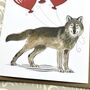 Wolf Happy Valentine's Day Card, thumbnail 3 of 3