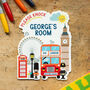 Personalised London Bus Bedroom Door Sign, thumbnail 12 of 12