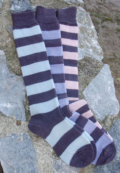 Long Striped Alpaca Bed Socks, 5 of 6