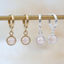 18ct Gold Plated Or Silver Semi Precious Hoop Earrings, thumbnail 4 of 9