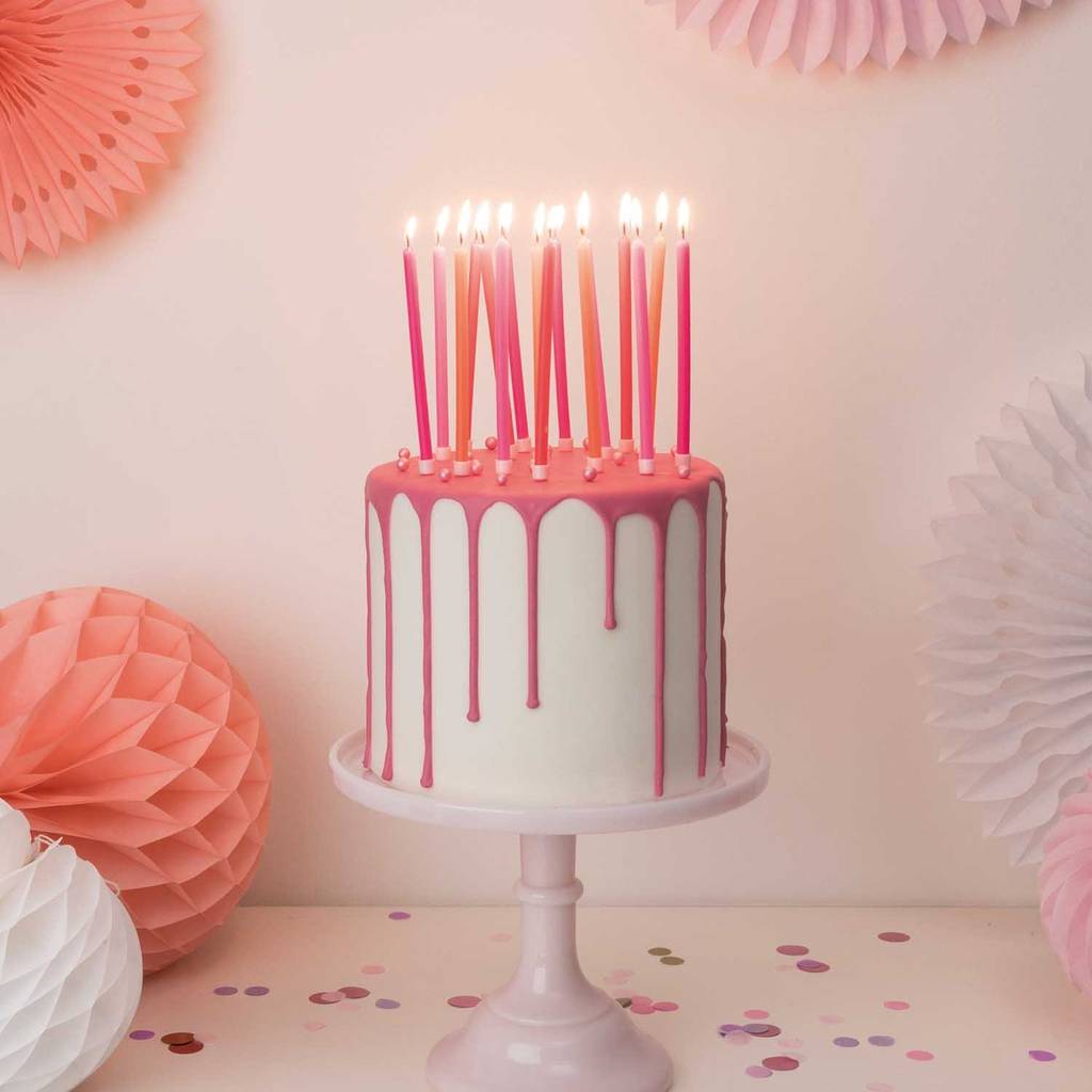 Long Coloured Birthday Cake Celebration Candles By Berylune ... - Original Long ColoureD BirthDay Cake Celebration CanDles