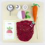 Crocheted Mini Shopping Bag And Vegetables, thumbnail 3 of 9