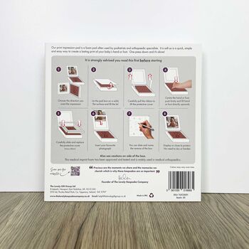 Baby Hand Or Foot Print Impression Kit New Baby Or Baby Shower Gift, 3 of 12