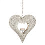 Ivory Hanging Heart Candle Holder, thumbnail 2 of 8