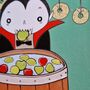 'Bobbing Apples' Greeting Card, thumbnail 2 of 3