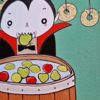 'Bobbing Apples' Greeting Card, 2 of 3