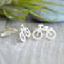 Bicycle Cufflinks In Sterling Silver, thumbnail 3 of 3