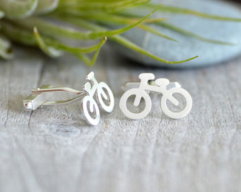 Bicycle Cufflinks In Sterling Silver, 3 of 3