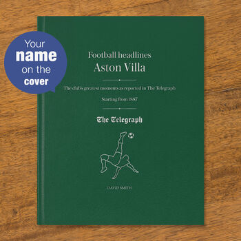 Aston Villa Personalised Football Telegraph Book, 2 of 12