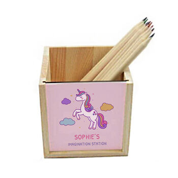 Personalised Kid's Wooden Pencil Pot, 2 of 3