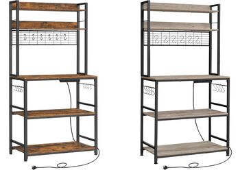 Kitchen Storage Rack With Power Outlet And 14 Hooks, 11 of 11