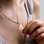 Gold Typography Alphabet Initial Pendant Necklace, thumbnail 1 of 9