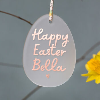 Personalised Happy Easter Egg Keepsake Decoration, 3 of 8