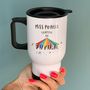 Teachers Shaping The Future Rainbow Travel Mug, thumbnail 4 of 5