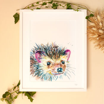 Inky Hedgehog Illustration Print, 3 of 12