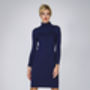 Cleo Blue Two Tone Ribbed Knit Dress, thumbnail 1 of 3