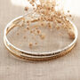 Love You To The Moon And Back Slim Brass Bangle Gift For Her, thumbnail 2 of 12