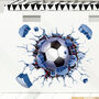 3D Effect Football Removable Wall Sticker, Two Sizes, thumbnail 1 of 10