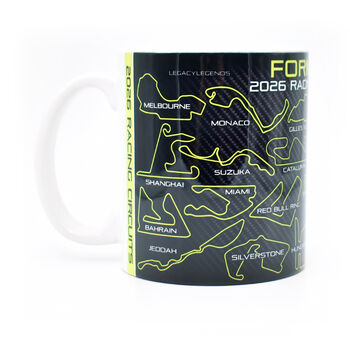 Formula 2026 Racing Circuits Mug Neon Green Edition, 3 of 3