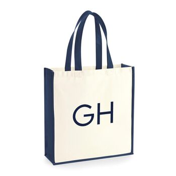 Big Initial Gallery Canvas Tote Bag, 8 of 10