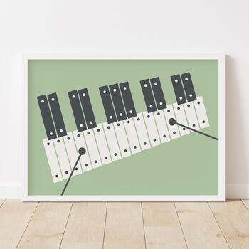Xylophone Print | Glockenspiel Music Poster, 4 of 9