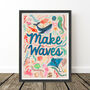 Make Waves Sea Life Art Print, thumbnail 8 of 9