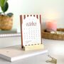 2025 Desk Calendar With Refillable Cards And Wood Stand, thumbnail 8 of 11