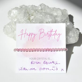 Happy Birthday Dainty Crystal Gemstone Bracelet Gift, 2 of 8