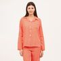 Women's Orange Blossom Cotton Pyjamas, thumbnail 2 of 4