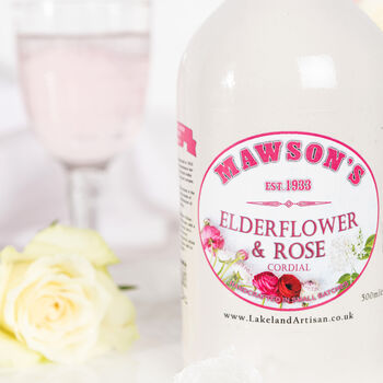 Mawson's Elderflower And Rose Cordial In Stone Bottle, 2 of 5