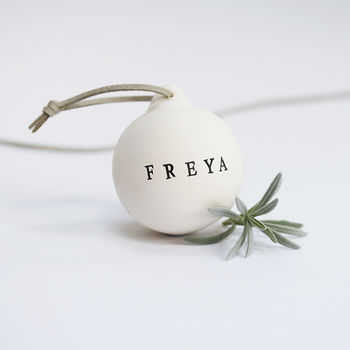 Personalised Ceramic Christmas Bauble, 5 of 6