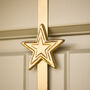 Luxury Gold Star Christmas Wreath Hanger, thumbnail 3 of 5